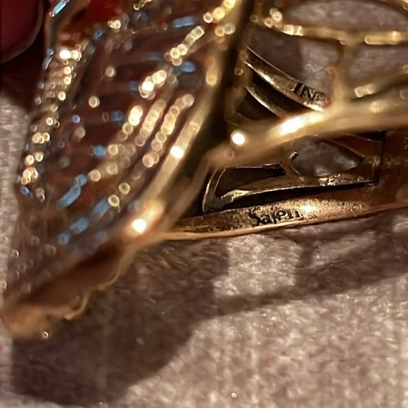 Vintage Bronze King Tut Egyptian Ring size 7.5 by Sajen - Picture 6 of 9